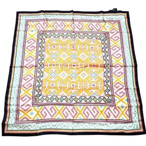 Nicole Miller Studio Silk Scarf NWT Multicolor Geometric Pattern 34" x 34"